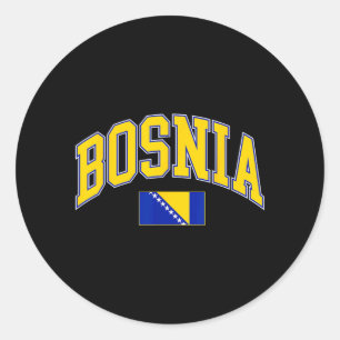 Proud Bosnia Herzegovina Cheer Country Favourite Classic Round Sticker