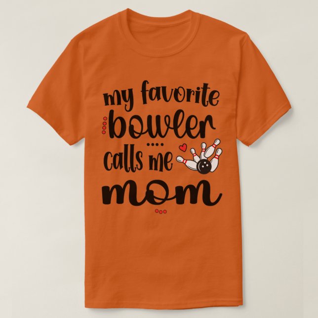 Proud Bowling Mum Bowler Mama Of A Bowling Player T-Shirt (Design Front)
