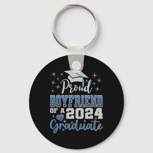Proud Boyfriend Of 2024 Graduate Awesome Family Sc Key Ring