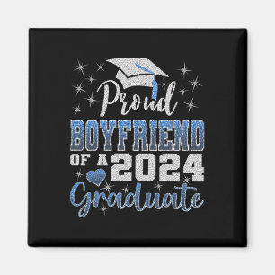 Proud Boyfriend Of 2024 Graduate Awesome Family Sc Magnet