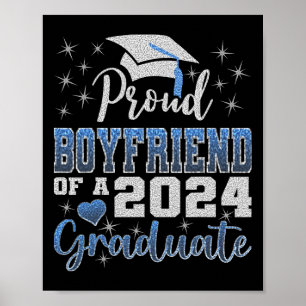 Proud Boyfriend Of 2024 Graduate Awesome Family Sc Poster