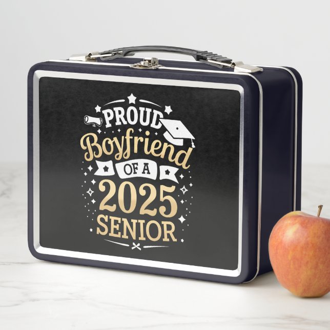 Proud Boyfriend Of A 2025 Graduate Graduation Metal Lunch Box (In Situ)