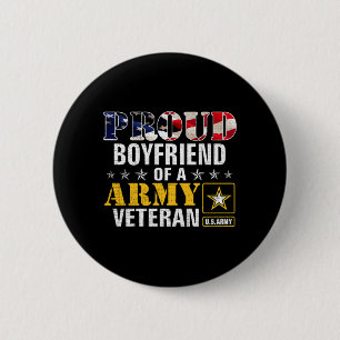 Proud Boyfriend Of A Army Veteran Aamerican Flag 6 Cm Round Badge