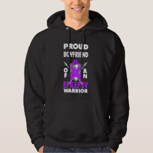 Proud Boyfriend Of An Epilepsy Warrior Epilepsy Hoodie