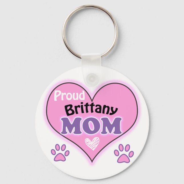 Proud Brittany Mum Key Ring (Front)