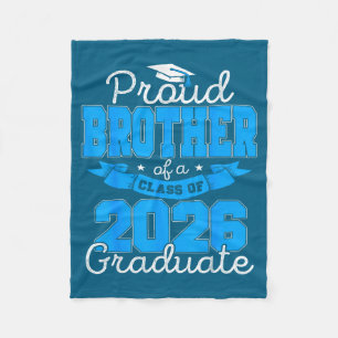 Proud Brother Class 2026 Graduate Artwork Fleece Blanket