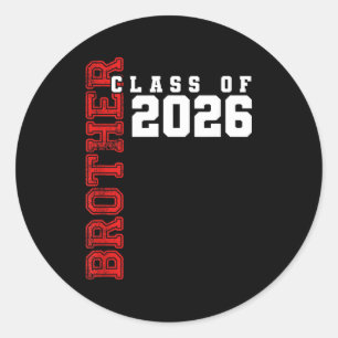 Proud Brother Class 2026 Graduate Classic Round Sticker