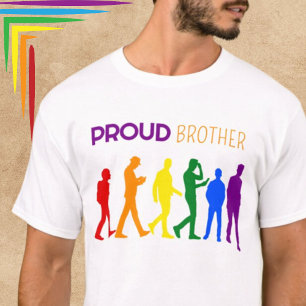 Proud Brother Gay Pride Male Silhouettes T-Shirt