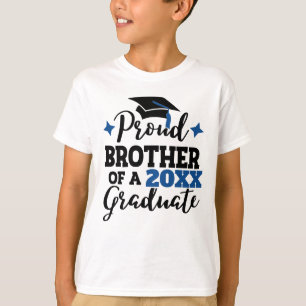 Proud Brother of a 2023 graduate black blue cap T-Shirt