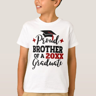 Proud Brother of a 2023 graduate black red cap T-Shirt