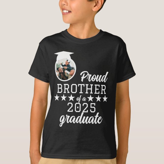 Proud Brother of a 2025 Graduate Family Graduation T-Shirt (Front)