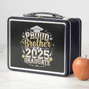 Proud Brother Of A 2025 Graduate Graduation Metal Lunch Box