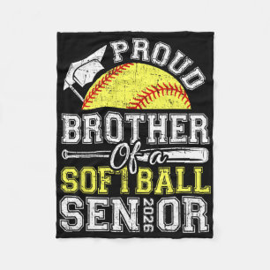 Proud Brother Of A 2026 Senior Softll Graduate Fleece Blanket