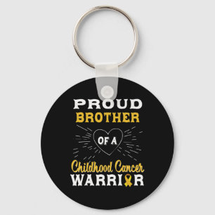 Proud Brother Of A Childhood Cancer Warrior Awaren Key Ring