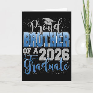 Proud Brother Of A Cl Of 2026 Graduate Senior Grad Card