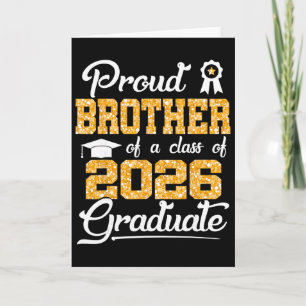 Proud Brother Of A Cl Of 2026 Senior Funny Graduat Card