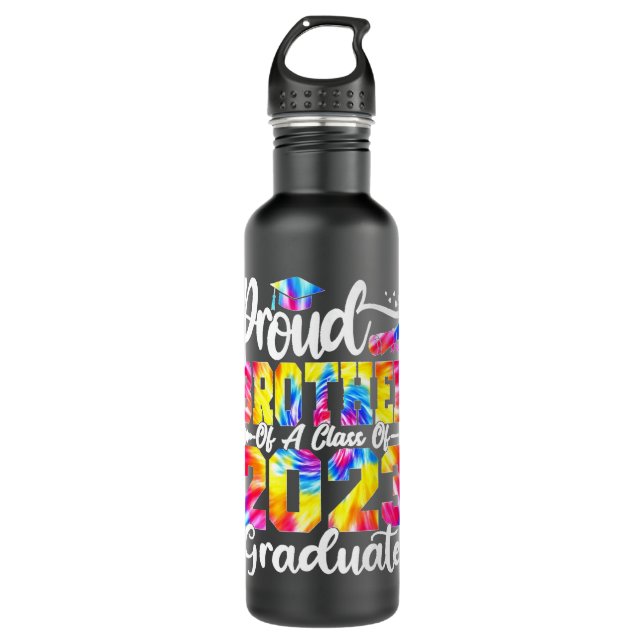 Proud Brother Of A Class Of 2023 Graduate Graduati 710 Ml Water Bottle (Front)