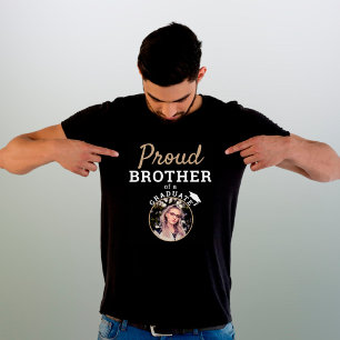 Proud Brother of a Graduate Graduation Cap Photo T-Shirt