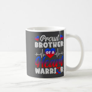 Proud Brother Of A Heart Warrior Chd Awareness Mon Coffee Mug