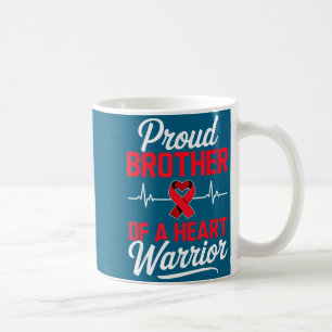 Proud Brother Of A Heart Warrior Heart Disease Awa Coffee Mug