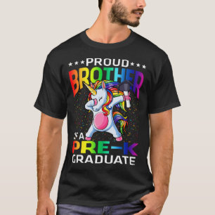Proud Brother Of A Pre-K Graduate Unicorn T-Shirt