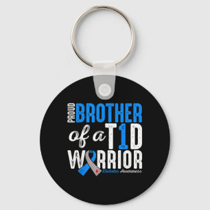Proud Brother Of A T1d Warrior Type 1 Diabetes Key Ring