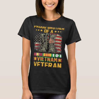 Proud Brother Of A Vietnam Veteran Flag American U T-Shirt