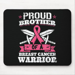 Proud Brother Of Breast Cancer Warrior Pink Awaren Mouse Mat