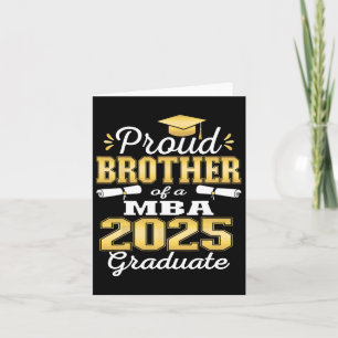 Proud Brother Of Cl Of 2025 M Graduate Grad Family Card