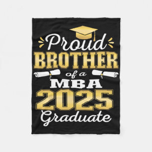 Proud Brother Of Cl Of 2025 M Graduate Grad Family Fleece Blanket