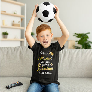 Proud Brother of Graduate Name   School Graduation Tri-Blend Shirt