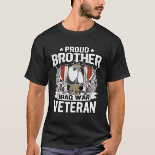 Proud Brother Of Iraq War Veteran Dog Tags Militar T-Shirt