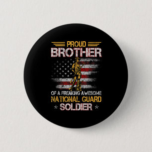 Proud Brother Of National Guard Soldier Veterans D 6 Cm Round Badge