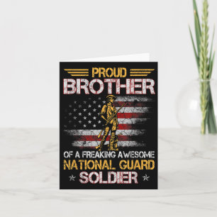 Proud Brother Of National Guard Soldier Veterans D Card