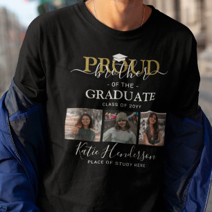 Proud Brother of the Graduate Photo Collage T-Shirt
