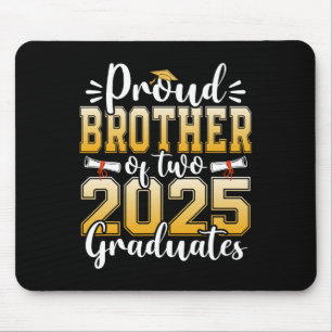 Proud Brother Of Two 2025 Graduates Senior Graduat Mouse Mat