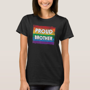 Proud Brother Vintage Distressed Gay Pride Rainbow T-Shirt