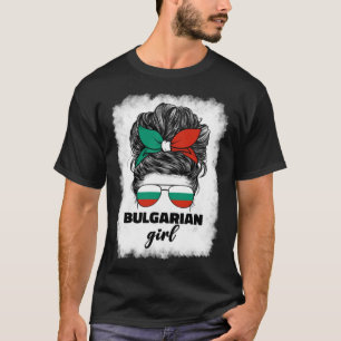 Proud Bulgarian Girl Women Bulgaria Flag Pride Roo T-Shirt