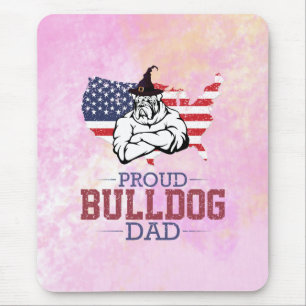 Proud Bulldog Dog Dad, Bulldog Father's Day Gift Mouse Mat
