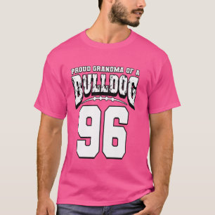 Proud Bulldog Football Grandma Of Player 96 T-Shirt