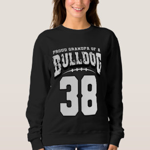 Proud Bulldog Football Grandpa Of Player 38 Sweatshirt