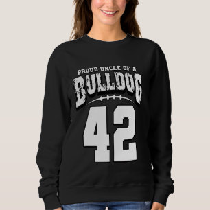 Proud Bulldog Football Uncle Of Player 42 Sweatshirt