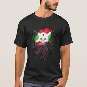 Proud Burundian Roots Heritage Torn Ripped Burundi T-Shirt