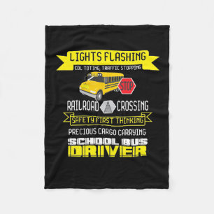 Proud Bus Driver Fleece Blanket