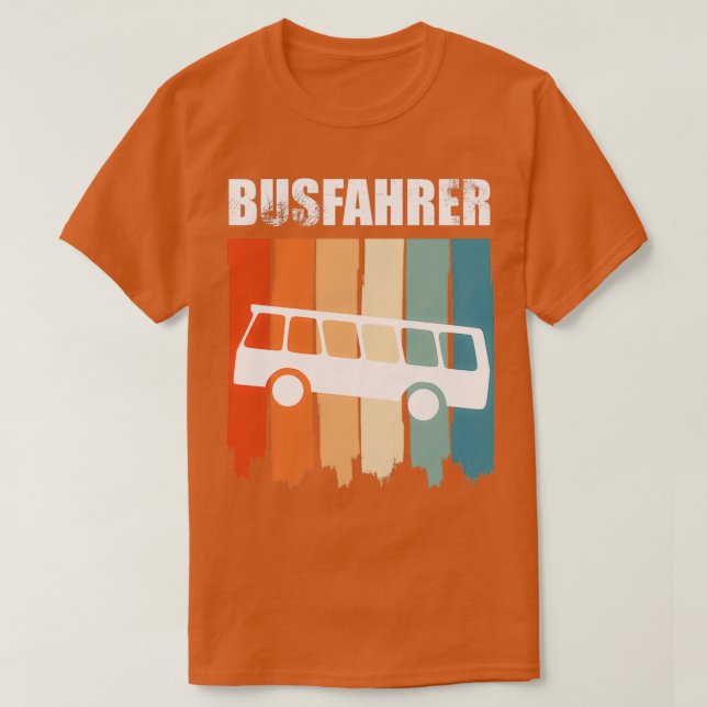 proud bus driver retro bus 2 T-Shirt (Design Front)