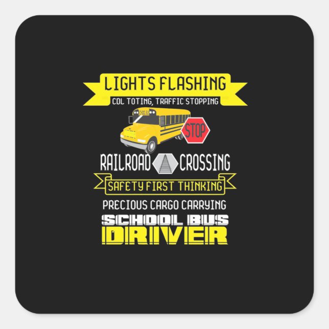 Proud Bus Driver Square Sticker (Front)