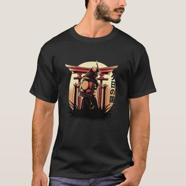 Proud Bushido Japanese Samurai Fighter Japan Warri T-Shirt (Front)