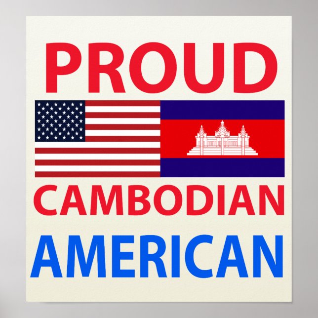 Proud Cambodian American Poster (Front)