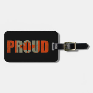 Proud Canada flag Personalised Travel Luggage Tag