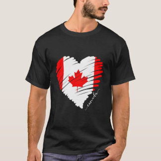 Proud Canadian Tee White Maple Leaf Red Canada Fla